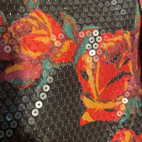 Betsey Johnson Sequin Rose Floral Purse excellent condition. - Picture 8 of 13